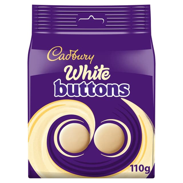 White Giant Buttons Chocolate Bag