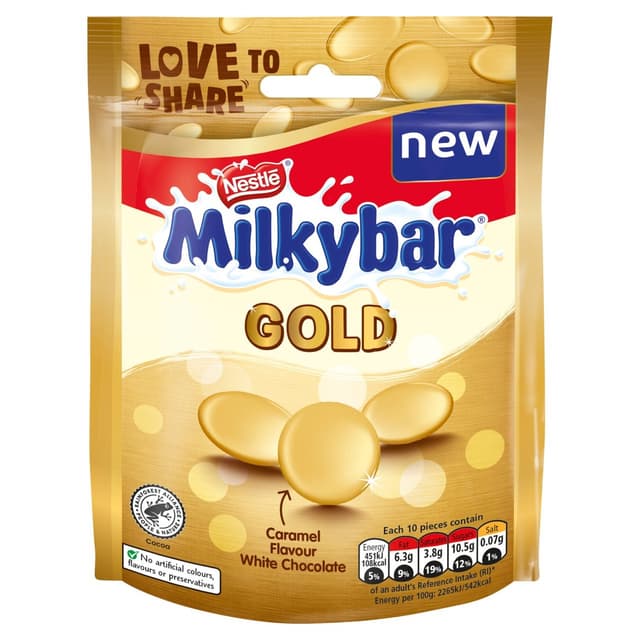 Gold Caramel White Chocolate Sharing Bag