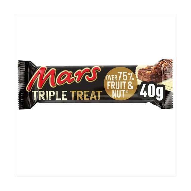 Triple Treat Fruit & Nut Milk Chocolate Snack Bar with Fudge Pieces
